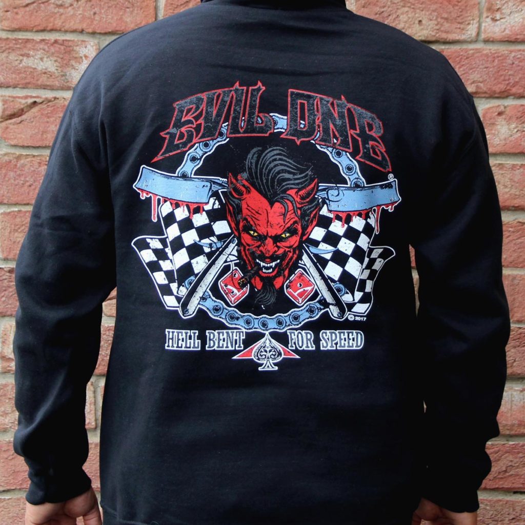 Men's Biker Hoodies - Original Motorcycle Artwork Sweatshirts | Evil One®