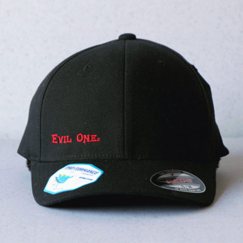 Evil Motorcycle Hats - Black with Offset Red Letters | Evil One®