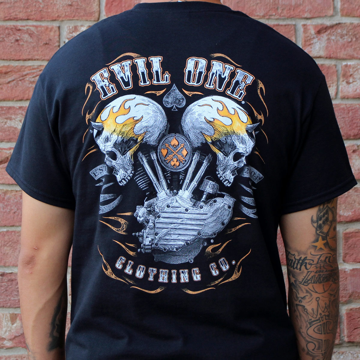 Demonhead Flaming Skulls T-Shirts | Evil